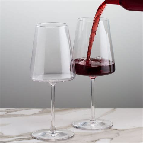 Flat Bottom Stem Wine Glasses By Stolzle 18 25 Oz