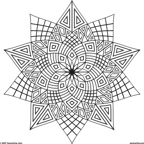 Geometric Mandala Coloring Page For Adults Coloring Home