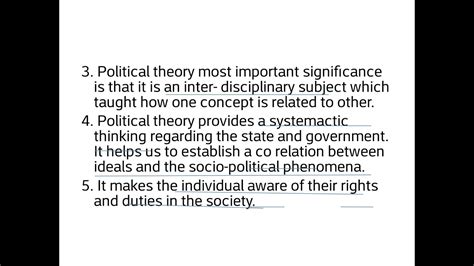Significance Of Political Theory Youtube