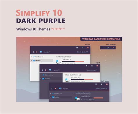 Simplify 10 Dark Purple Windows 10 Themes By Dpcdpc11 On Deviantart