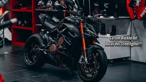 Custom Dark Stealth Ducati V4 Streetfighter New Mods Youtube