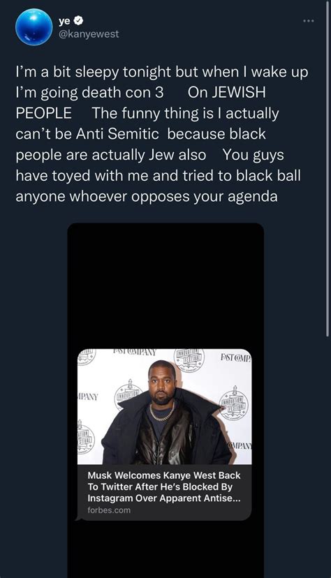 Kanyes Instagram Account Restricted Tweet Removed Following Antisemitic Posts Update