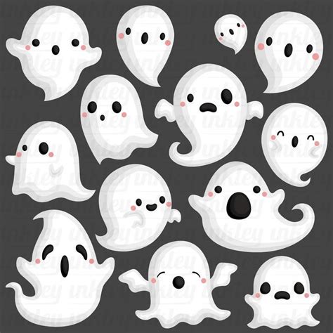 halloween ghost clipart cute ghost clip art holiday event etsy in 2020 cute ghost clip art