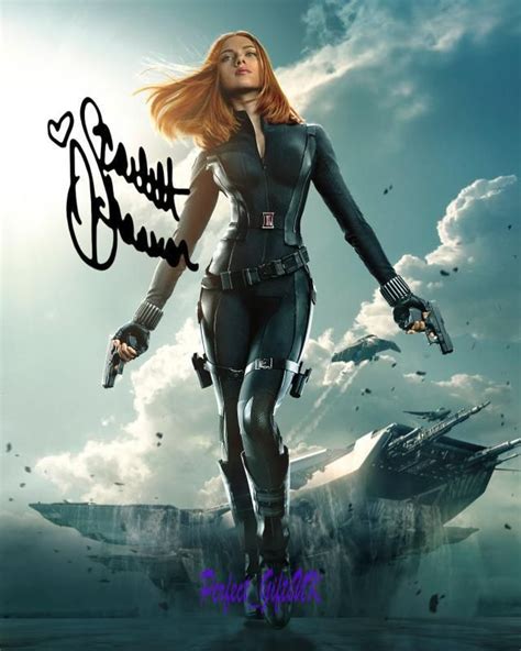 £599 Gbp Scarlett Johansson Captain America 2 Signed Autographed