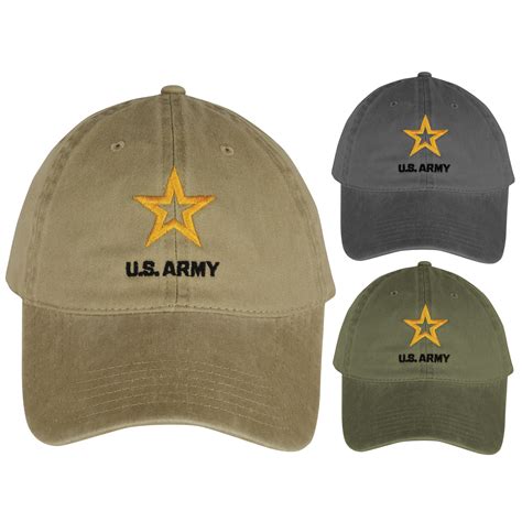 Distressed Unstructured Army Logo Dad Cap