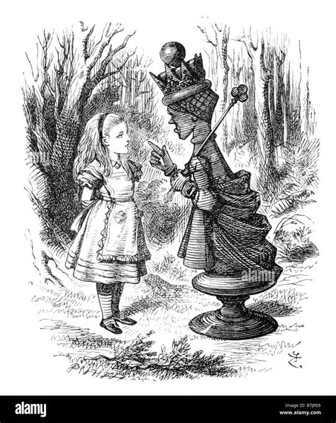 alice with the queen alice through the looking glass illustration by sir john tenniel 1820 to