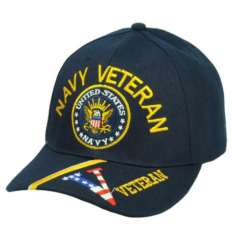 United States Navy Veteran Vet Blue Adjustable Hat Cap Military Striped