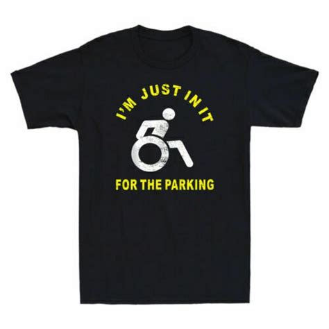 iandaposm just in it for the parking t shirt funny handicap wheelchair menandaposs tee