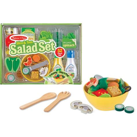 Melissa And Doug Slice And Toss Salad Set In White Toyco