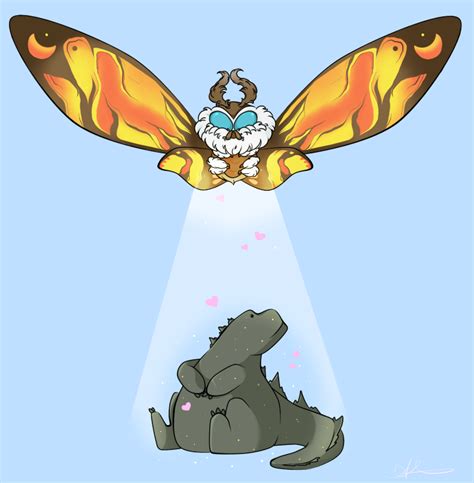 Mothra Loves Godzilla By Vorimavalyn On Deviantart