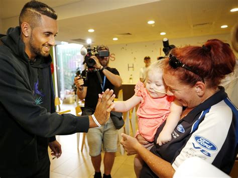 Offensive, always calling people out on their nonsense. Brisbane International: Nick Kyrgios visits Ronald ...