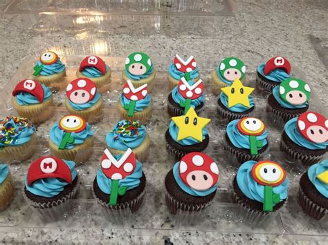 This free printable includes 12 different cupcake toppers and prints all 12 to a sheet from a pdf. Mario Bros. Cupcakes - CakeCentral.com
