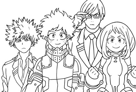 My Hero Academia Manga Coloring Book Anime Lineart Cute Coloring Pages
