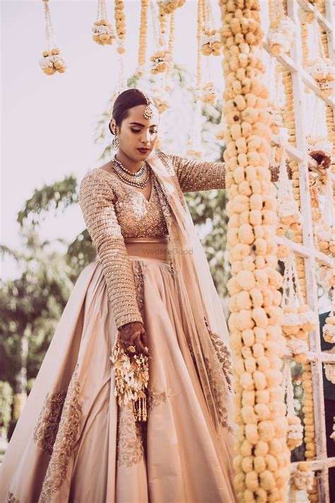 Stunning Blush Nude Bridal Lehengas That Are A Feast For The Eyes