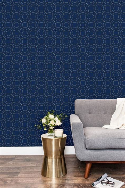 Tons of awesome white and blue wallpapers to download for free. Gold and Navy Blue Geometric Removable Wallpaper Peel and ...
