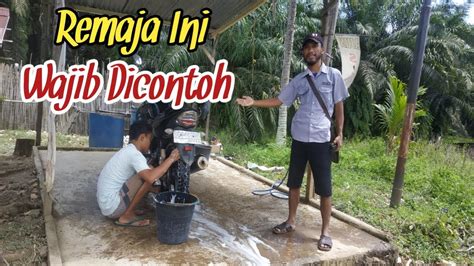Usaha cucian motor di desa (inspirasi usaha remaja) - YouTube
