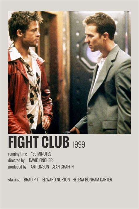 Fight Club By Maja Movie Posters Minimalist Film Posters Minimalist