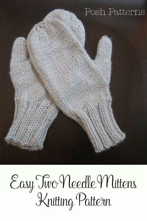 Free Knitting Patterns For Mittens On 4 Needles Easy Knit Mittens