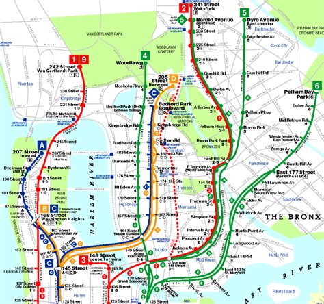 Bronx Subway Map