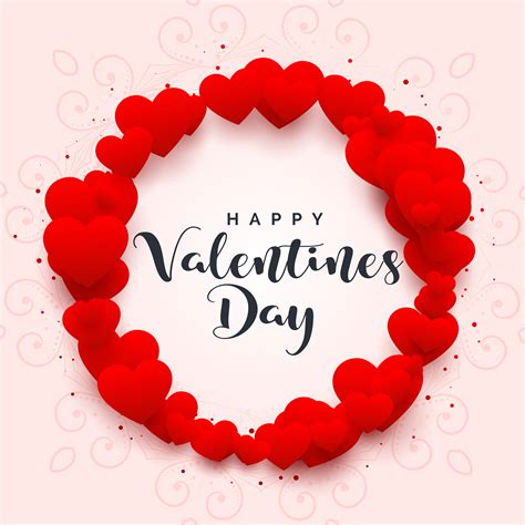 Hearts Frame For Happy Valentines Day Download Free Vector Art Stock