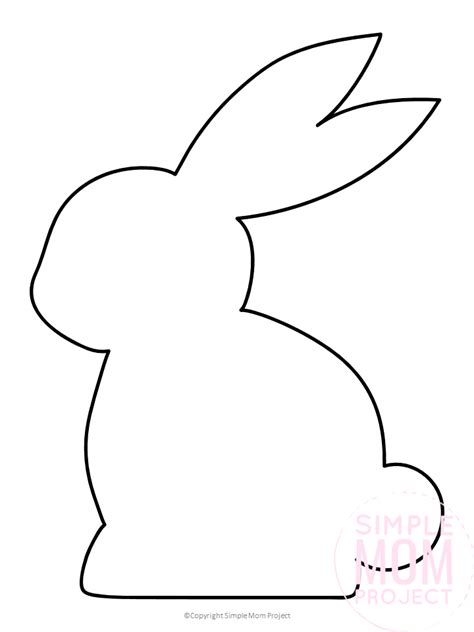 This easter bunny craft is an adorable easter craft for kids. Free Printable Bunny Rabbit Templates - Simple Mom Project