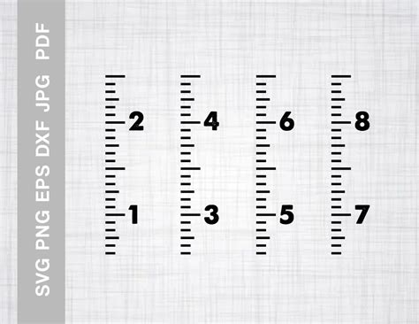 Growth Chart SVG Cut Files Growth Ruler Wall Ruler Clipart Svg Png Eps
