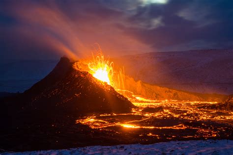 Drone Crashes Into Fagradalsfjall Volcano Lava Eruption In Iceland