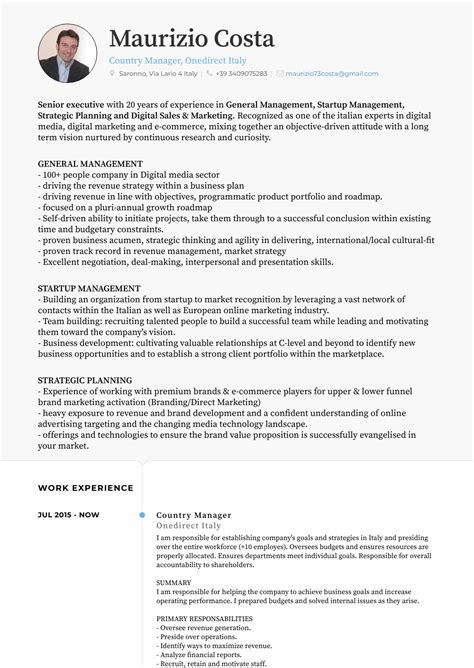 Sales and marketing manager resume samples writing a great sales and marketing manager resume is an important step in your job search journey. Vp Sales & Marketing - Resume Samples and Templates | VisualCV