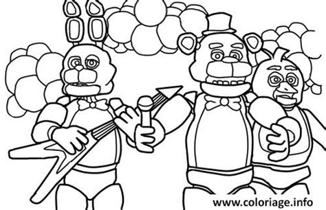 Coloriage Five Nights At Freddys Fnaf Music Band Coloring Pages