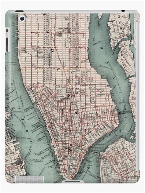 Vintage Map Of New York City 1897 Ipad Cases And Skins By