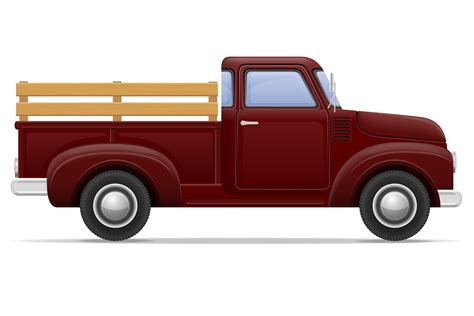 Old Retro Car Pickup Vector Illustration 515123 Vector Art At Vecteezy