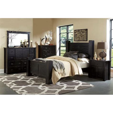 black  piece king bedroom set trestlewood king bedroom sets