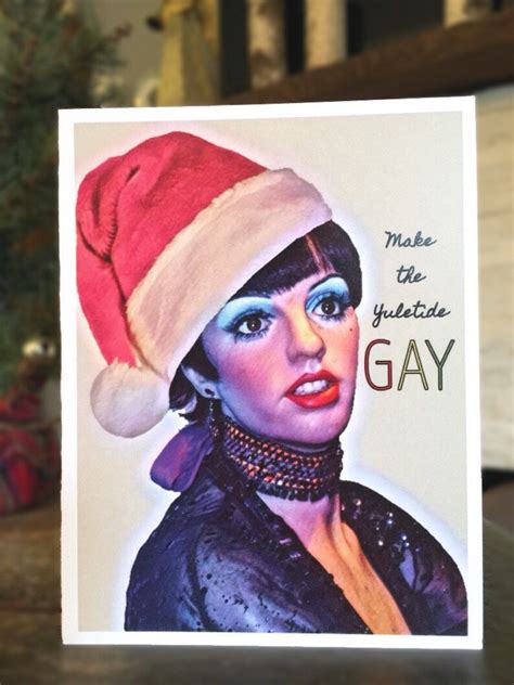 liza minnelli christmas card gay holiday card gay icon etsy
