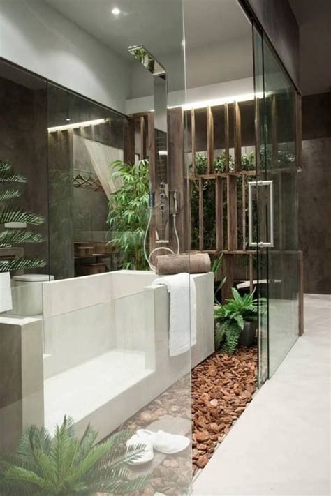 Discover inspiration to makeover your space with ideas for mirrors, lighting, vanities, showers and tubs. Rainforest Bathroom! borderline greenhouse but still very ...