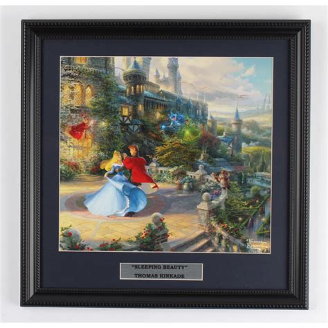 Thomas Kinkade Walt Disneys Sleeping Beauty 16x16 Custom Framed