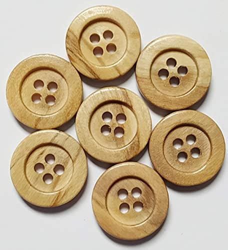 Boutons En Bois Naturel 4 Trous 12 15 18 20 25 Mm Bois D Olivier Bois Clair Accessoire