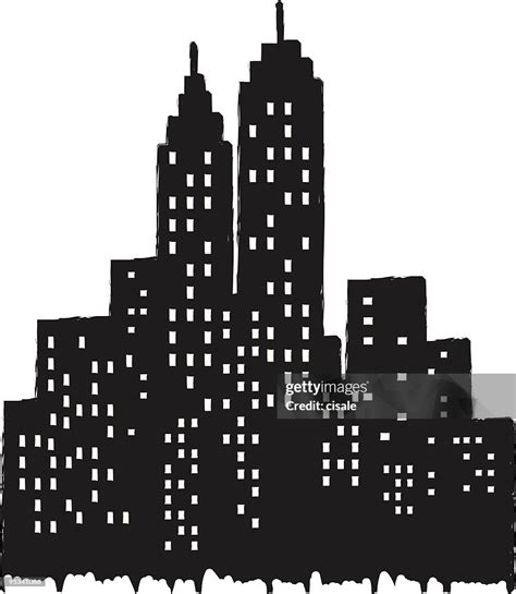 Grunge City Skyline Illustration Silhouette High Res Vector Graphic Getty Images