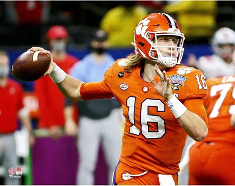trevor lawrence clemson tigers unsigned passing photograph ebay