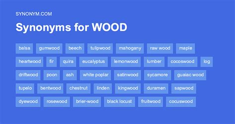 Another Word For Wood Synonyms And Antonyms