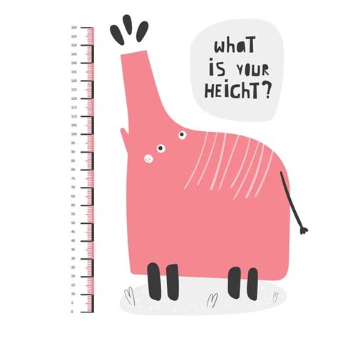 Kid Height Measurement Centimeter Chart With Giraffe For Wall Stock