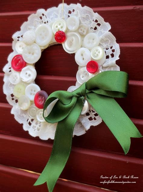 Vintage Button Wreath Ornament ~ A Diy In Your Sewing Basket Xmas