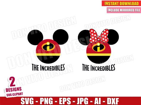 Download The Incredibles Mickey Mouse Head (SVG dxf png) Disney ...