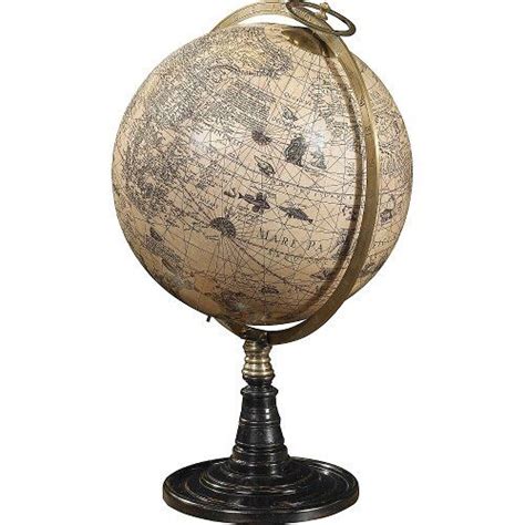 Old World Globe Stand Handcrafted Replica Features French Finished