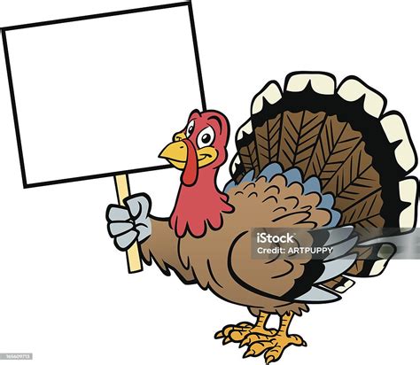 Turkey Holding Sign Stock Illustration Download Image Now Turkey