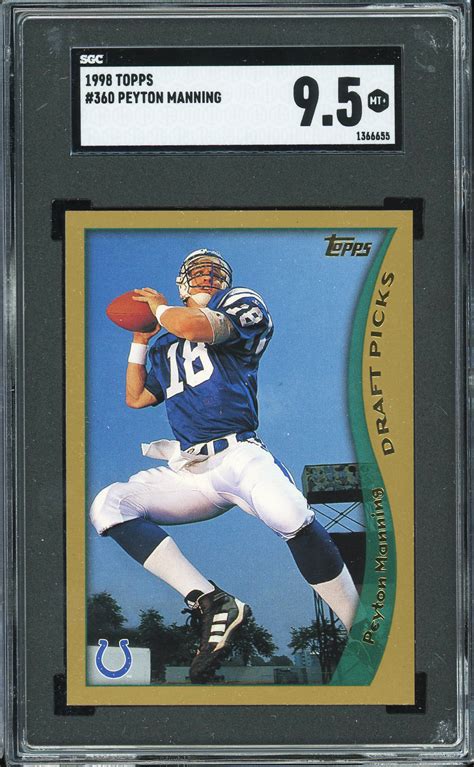 We specialize in complete mint and factory sealed sets, unopened boxes and cases of packs made by topps, bowman, fleer, donruss, upper deck, panini, score and more! Lot Detail - 1998 Topps Peyton Manning #360 Rookie Card ...
