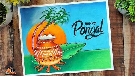 How to draw Pongal festival step by step - YouTube