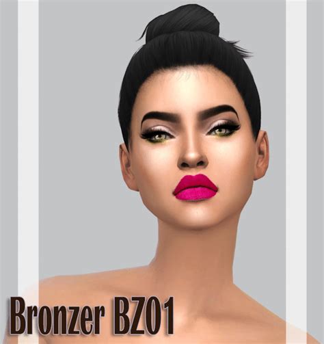 Бронзатор Bronzer Bz01 By Katverse Румяна для Sims 4 Косметика для