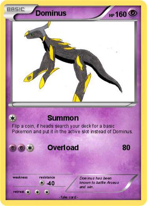 Pokémon Dominus 11 11 Summon My Pokemon Card
