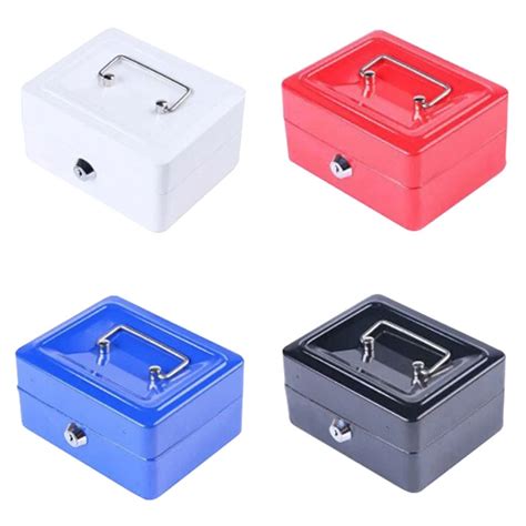 Practical Mini Petty Cash Money Box Stainless Steel Security Lock