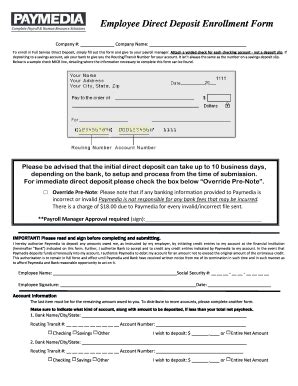 Maybe you would like to learn more about one of these? employee direct deposit enrollment form - Edit Online, Fill Out & Download Business Forms in ...